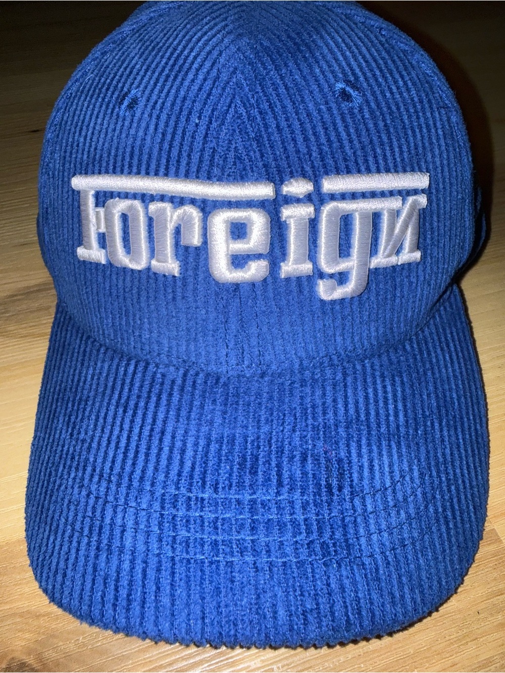 Foreign Embroidered Blue Cap - Picture 2 of 4